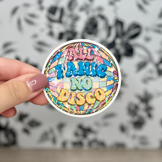 All Panic No Disco Vinyl Sticker