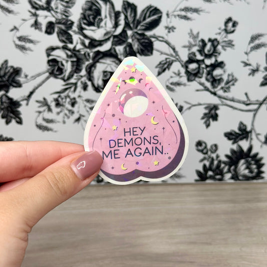 Hey Demons Glitter Vinyl Sticker